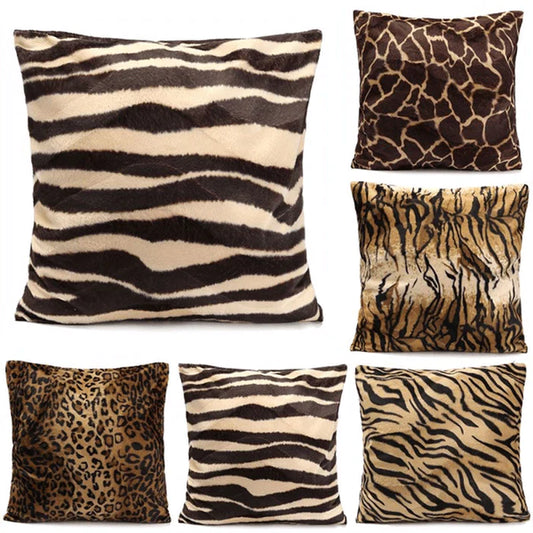 Leopard Animal Print Pillow Case for Sofa, Waist, and Throw Cushion Cover Home Decoration